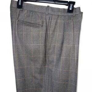 Pierre Balmain Wool Dress Pants Plaid Gray Brown Size 35‎